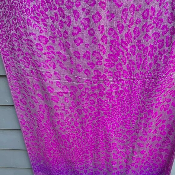Lavender Blue Gray Animal Print Pashmina - Picture 4 of 7